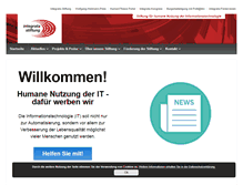 Tablet Screenshot of integrata-stiftung.de